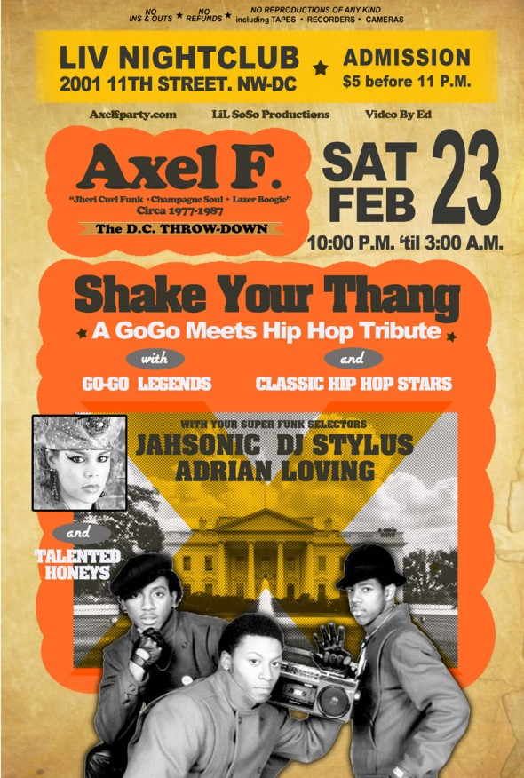 Axel F - Shake Your Thang, Sat. 2/23