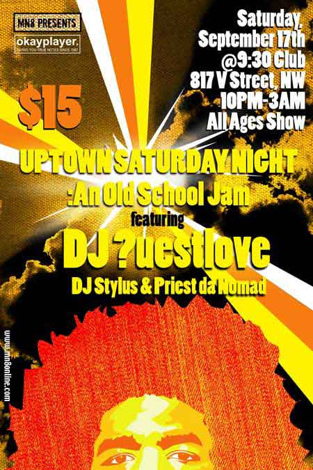 ?uestlove, DJ Stylus, Priest Da Nomad at 9:30 Club, DC