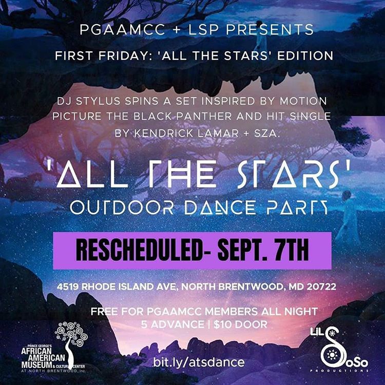 PGAAMCC+LSP Present: First Friday 'All the Stars' Dance Party, Fri. 9/7