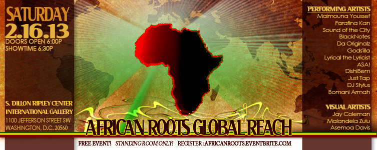 African Roots, Global Reach Sat. 2/16